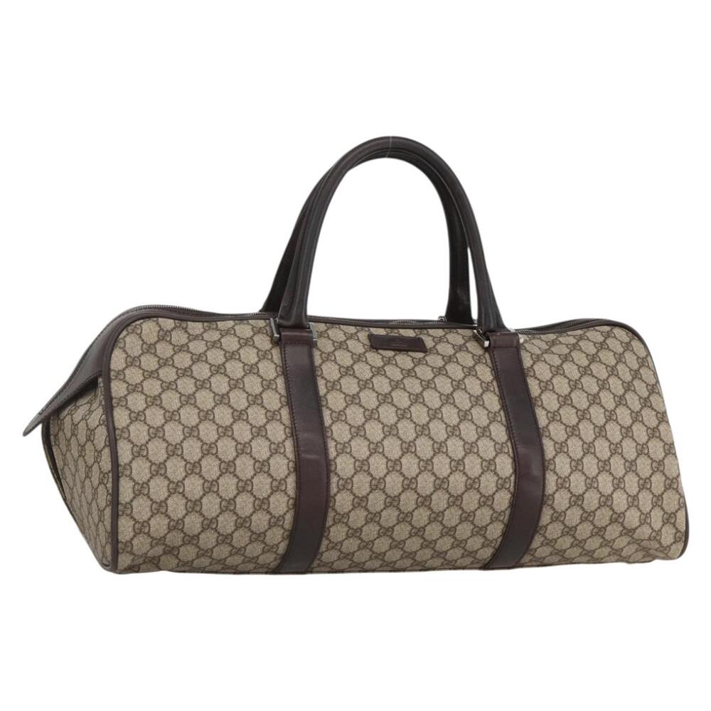 Gucci Gg Supreme Boston Bag Pvc Brown #343983G84B